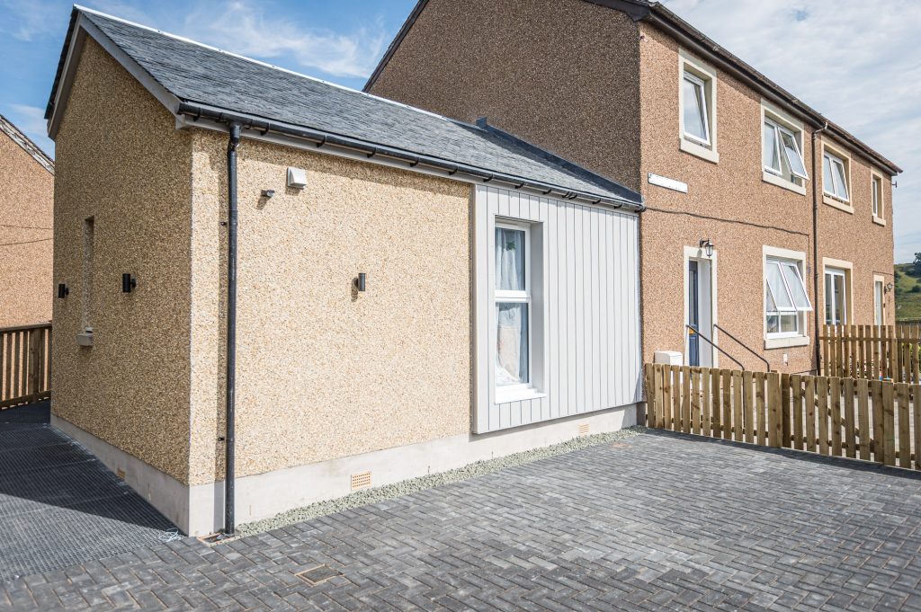 Photo of exterior of adapted home.